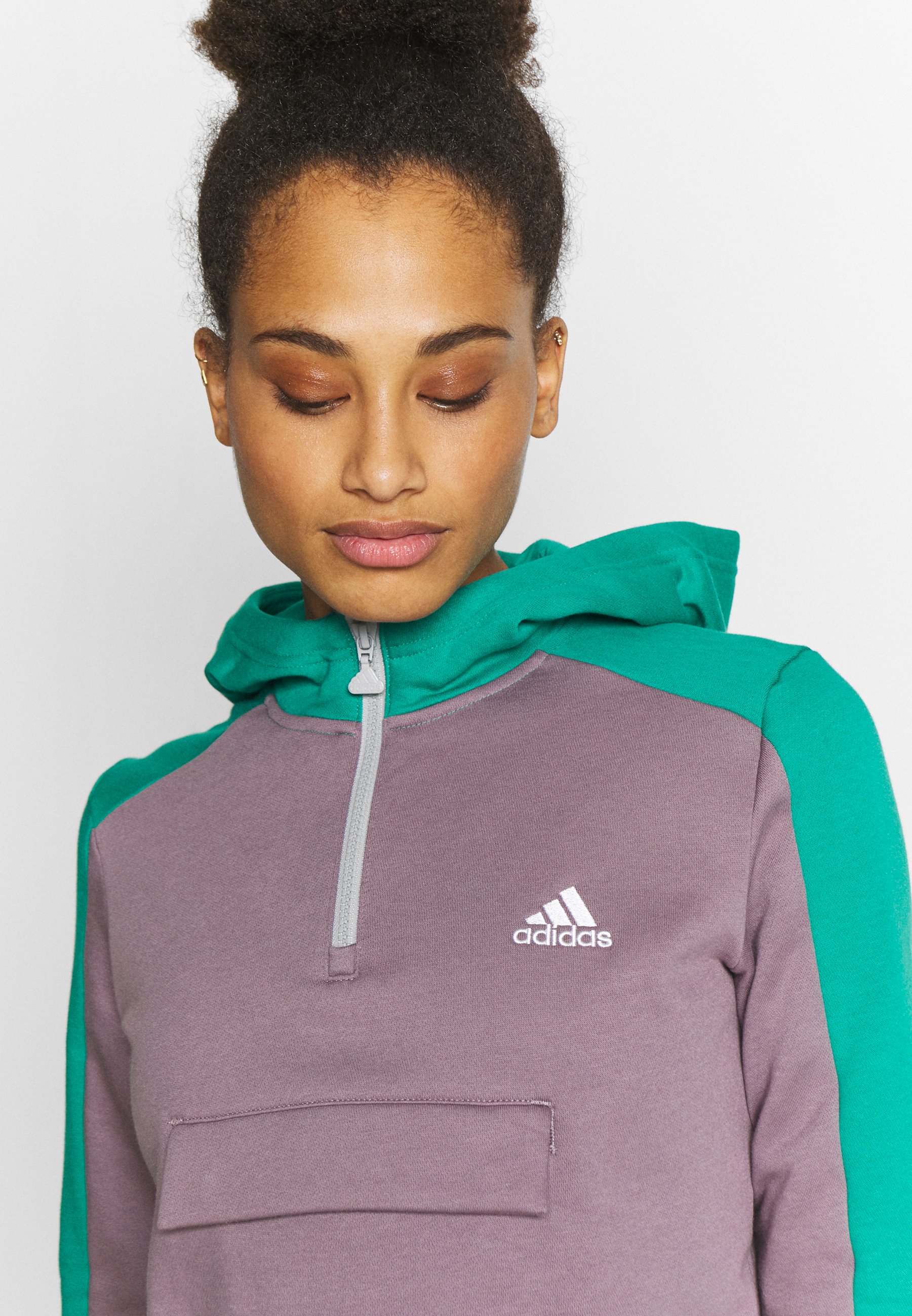 adidas Performance HOODIE Kapuzenpullover purplegreen adidas Performance Sweatshirt green Zalando.at