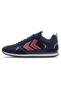 Unselected, navy/red