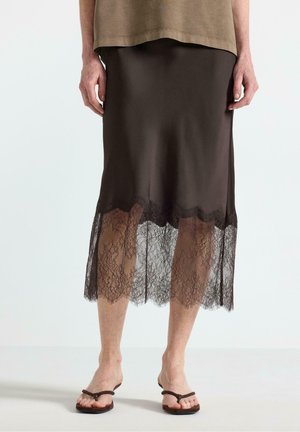 Lindex, A-snit nederdel - dark brown