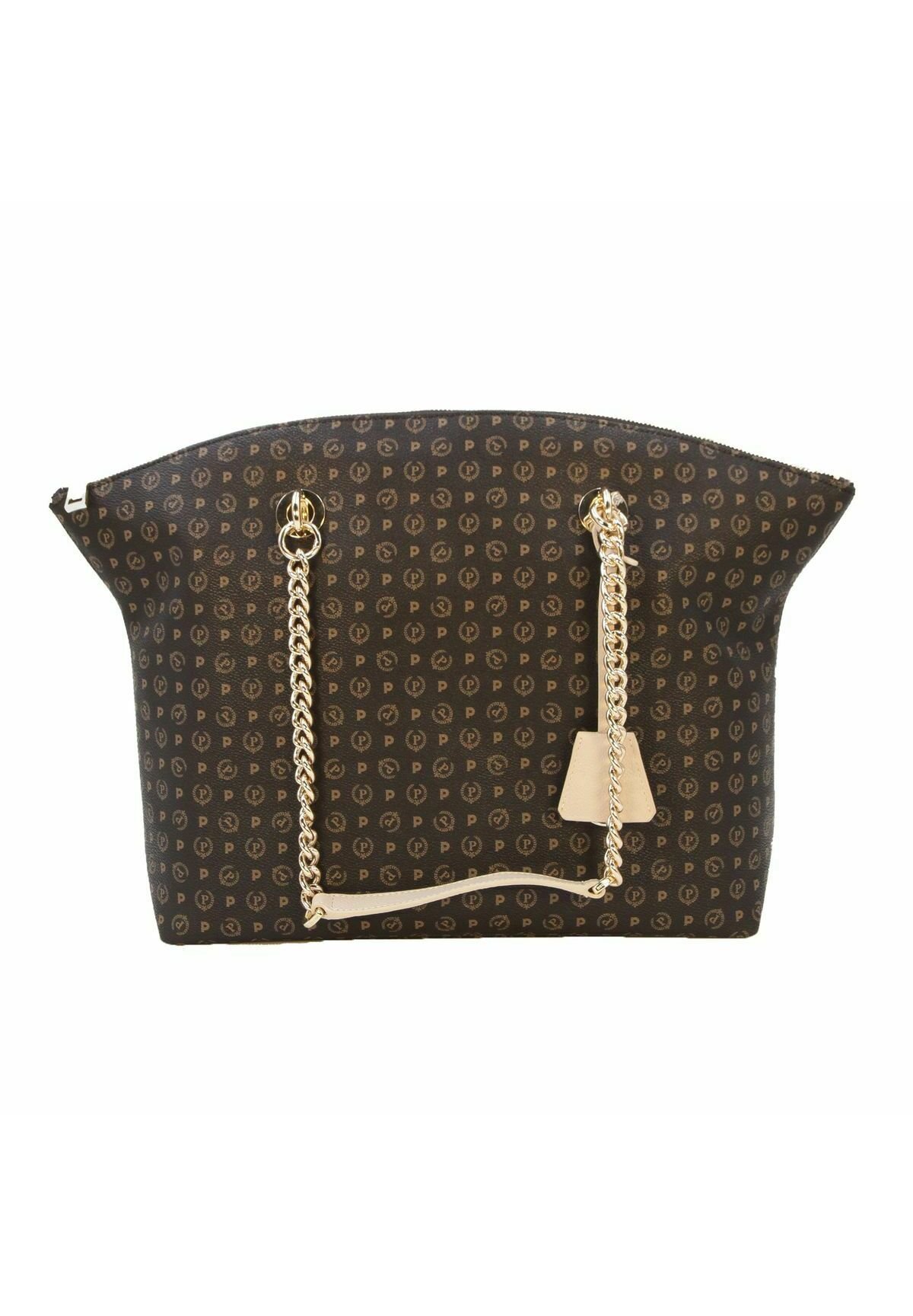 Pollini Borsa a mano nero avorio/pietra