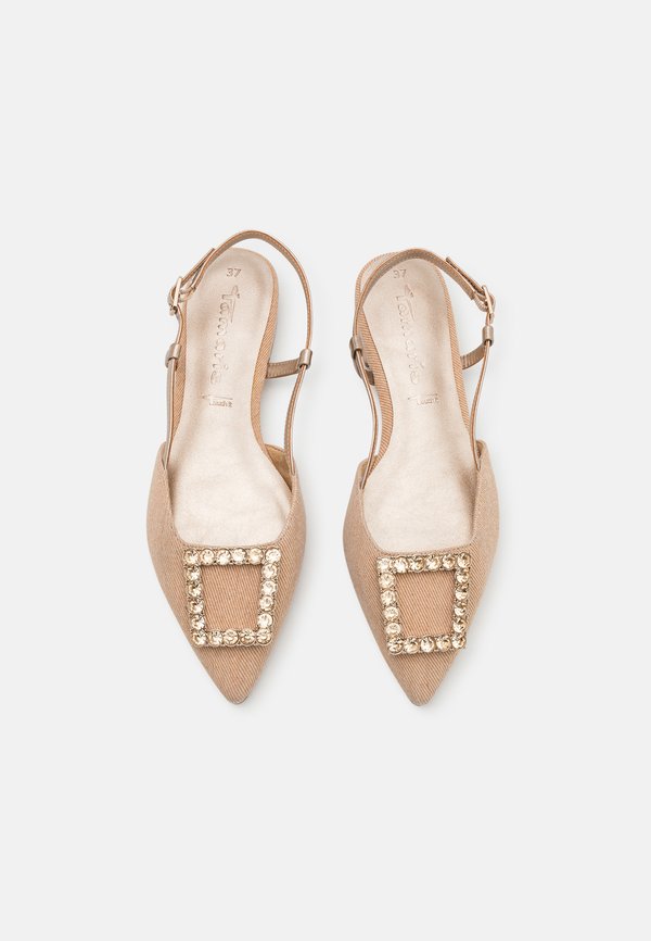 Slingback ballet pumps - tan3