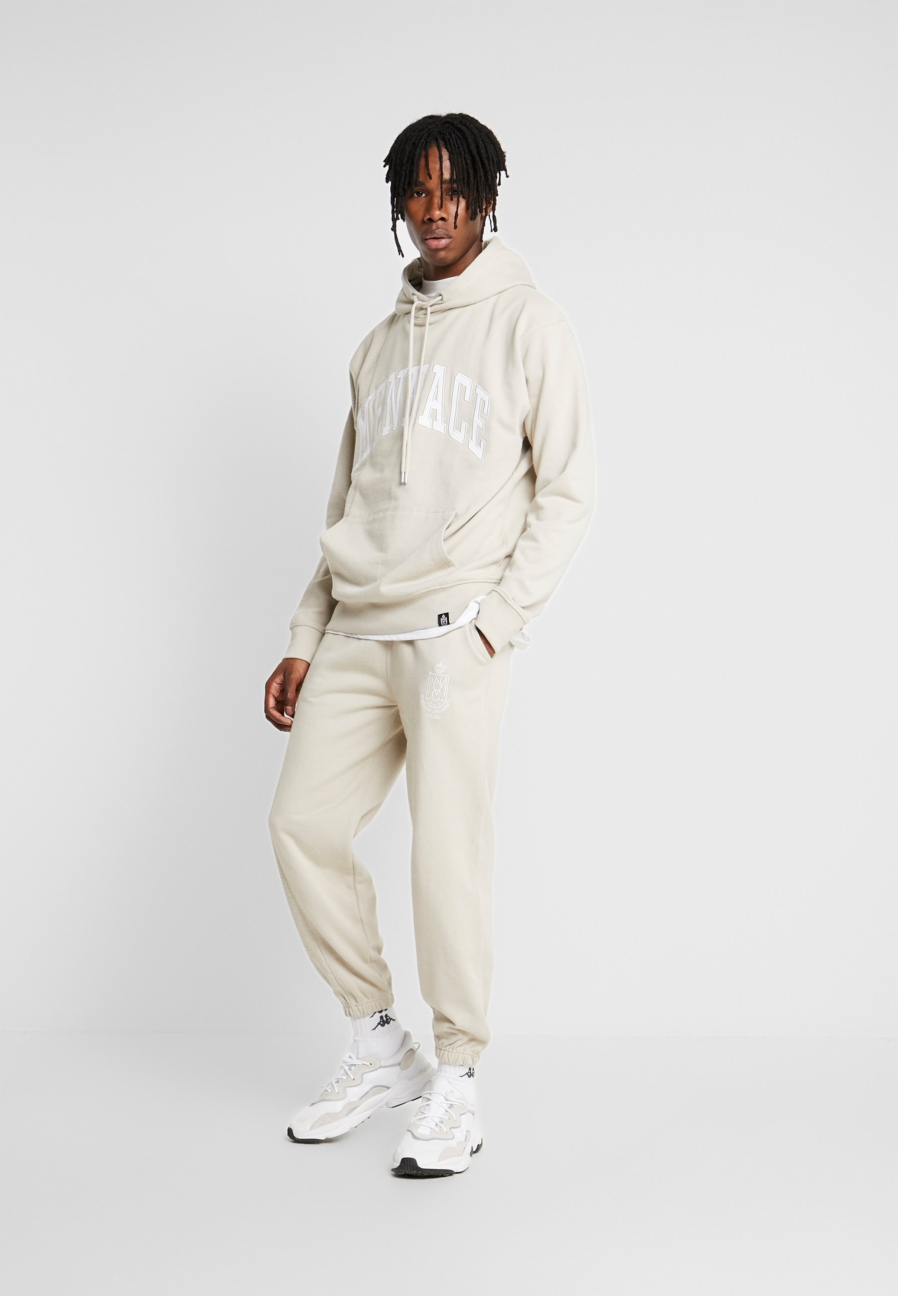 Mennace CONTRAST TEXTURE COLLEGE HOODY Hoodie beige Mennace CONTRAST TEXTURE COLLEGE Joggebukse beige