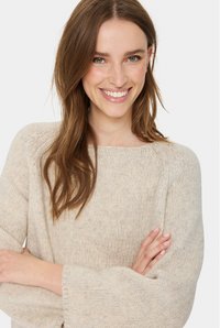 Saint Tropez GAINESZ WOOL - Svetrík - gray morn melange