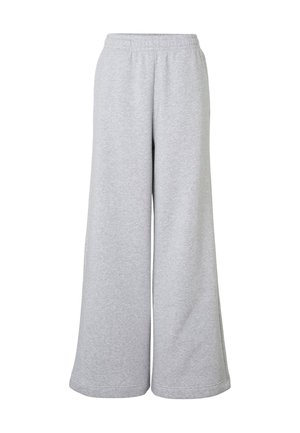 Urban Classics, LADIES FLUFFY WIDELEG TRACKPANTS - Træningsbukser - heathergrey