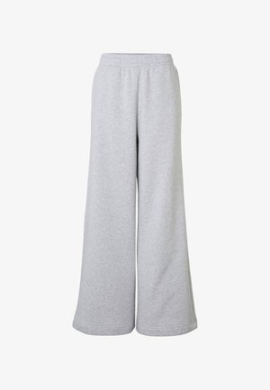 Urban Classics, LADIES FLUFFY WIDELEG TRACKPANTS - Træningsbukser - heathergrey