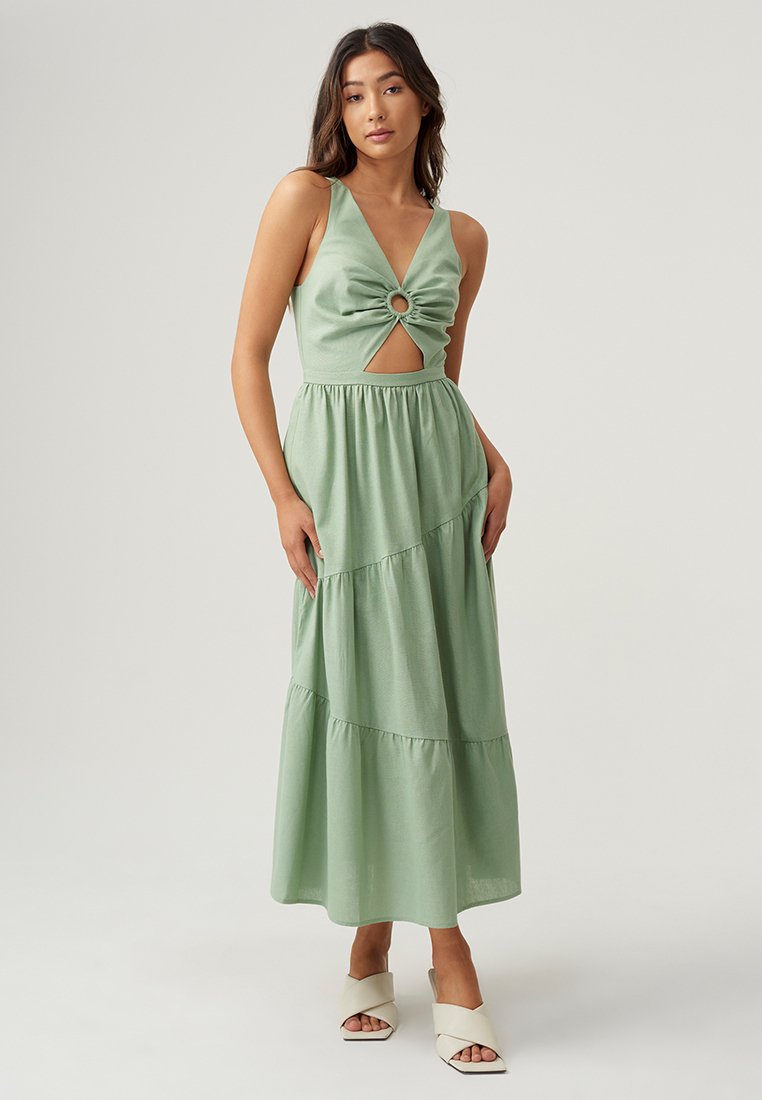 ST MRLO - EMMY - Maxikleid - sage green, Vergrößern