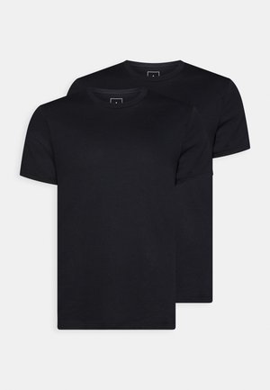 CREW NECK 2 PACK - Alussärk - black/black