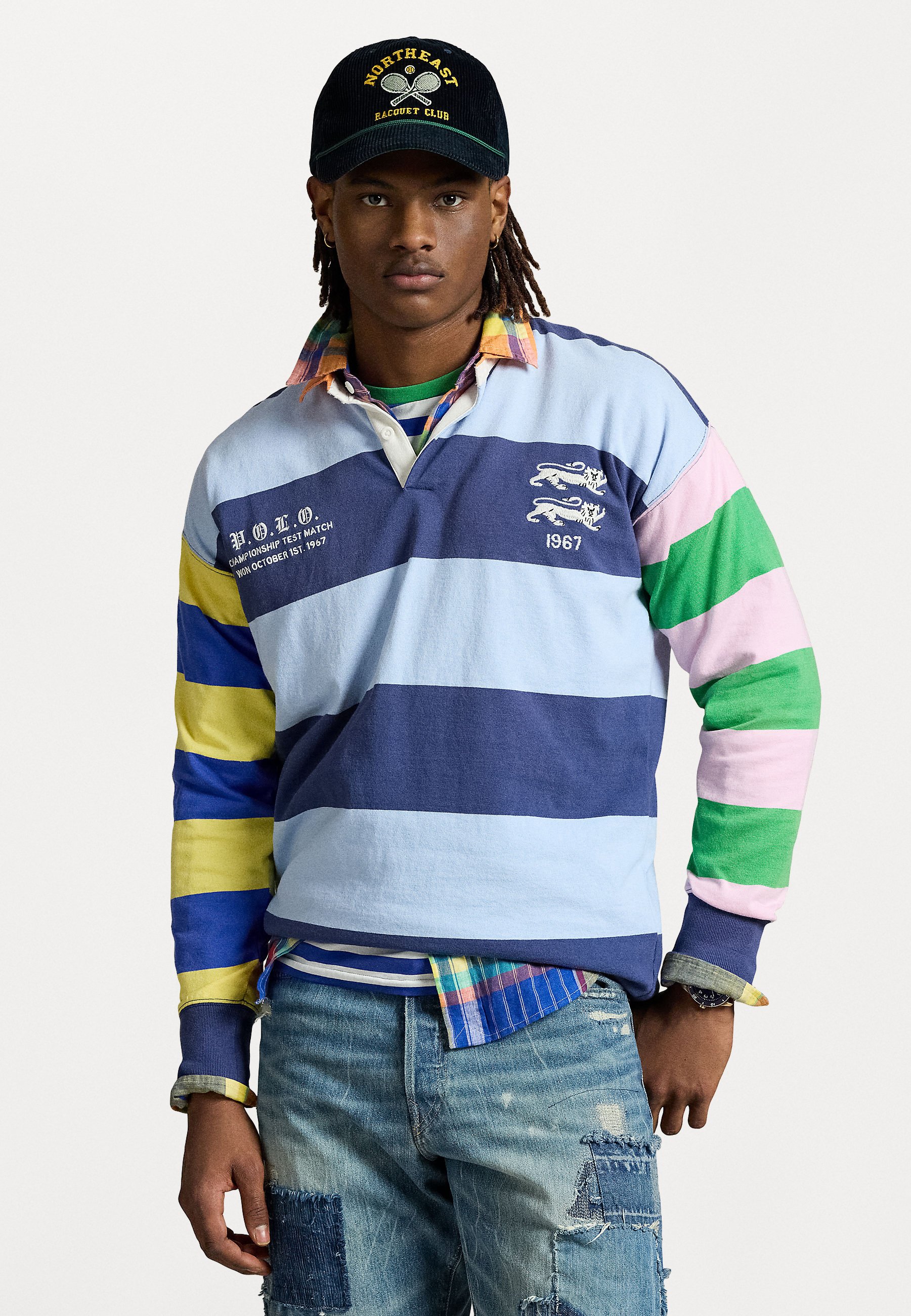 Polo Ralph Lauren VINTAGE FIT STRIPED JERSEY RUGBY SHIRT - Polo 