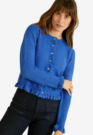 REGULAR FIT - FRILL BUTTON - Gilet - blue