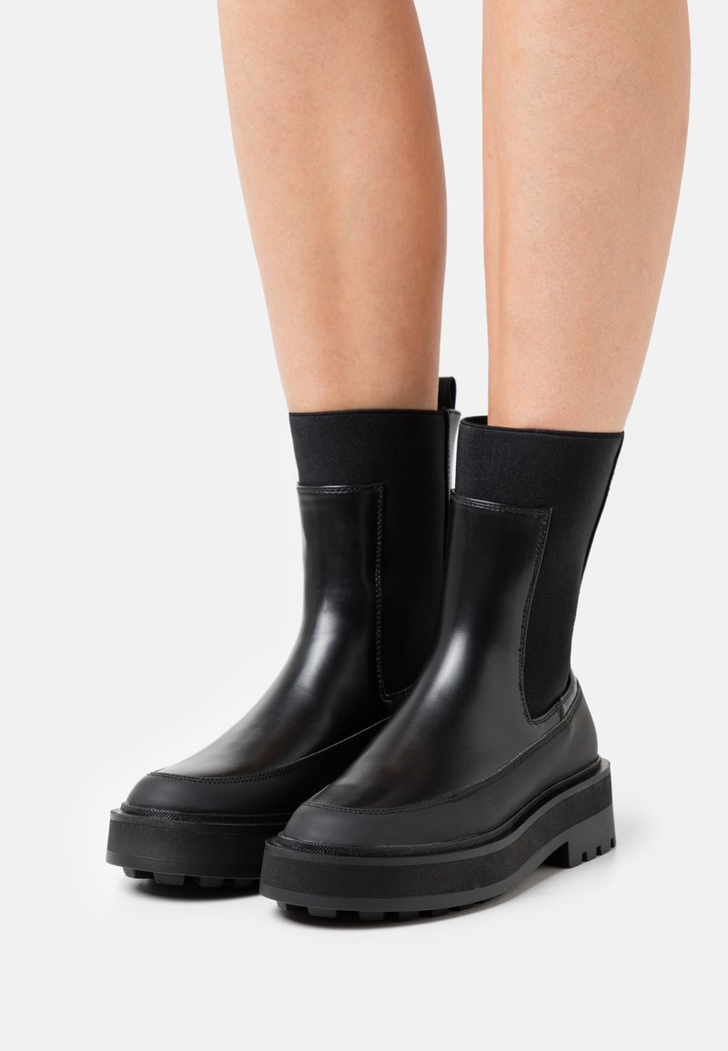 Damen Ankle Boots | Even&Odd Plateaustiefelette black/schwarz - XA14719 Damen Ankle Boots | Even&Odd Plateaustiefelette black/schwarz - XA14719