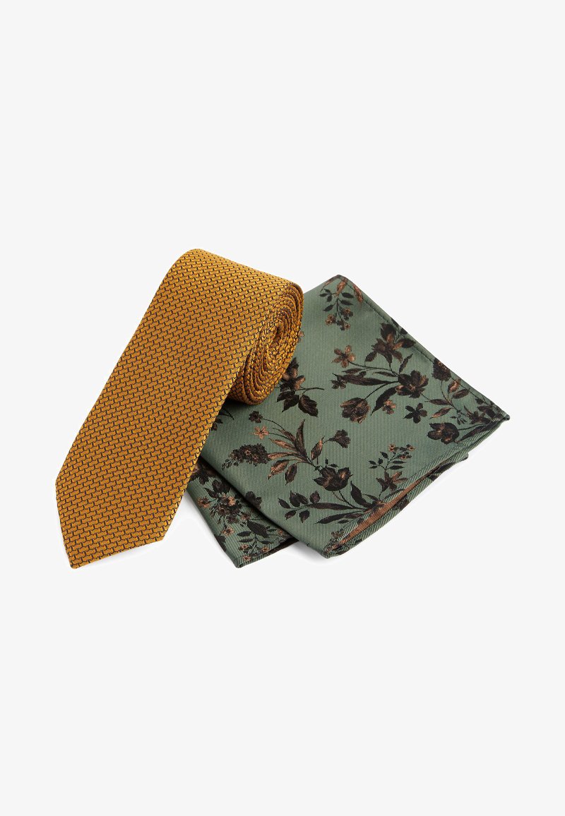 Next SAGE WITH FLORAL SET - Fazzoletti da taschino - yellow gold green floral