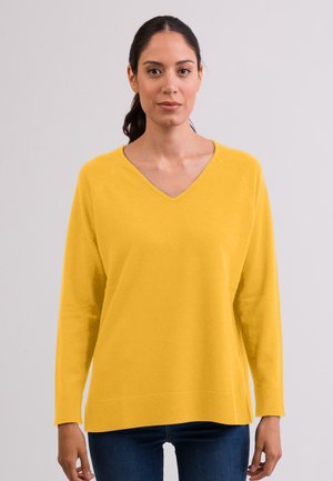 MIT SEITENSCHLITZEN - Neule - goldenrod