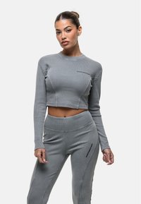 VINTAGE CROPPED TEE - Longsleeve - grey