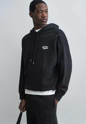 HANDWRITING HOODIE - Sweatshirt - black