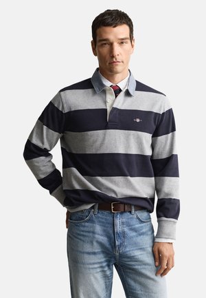 STRIPE HEAVY RUGGER - Pikkade varrukatega topp - grey melange