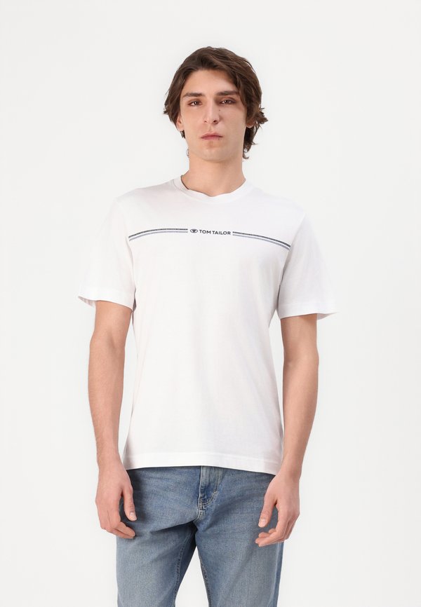 CREW NECK - Print T-shirt - weiß