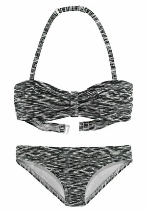 BANDEAU - Bikini - schwarz / weiß