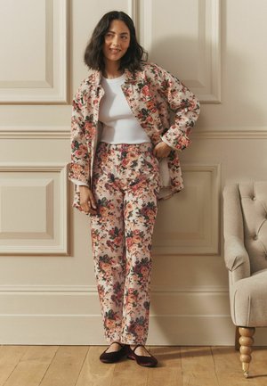Laura Ashley, REGULAR FIT - ALL OVER ELLENBOROUGH FLORAL PRINTED STRAIGHT JEANS - Straight leg jeans - cream