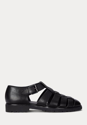 Polo Ralph Lauren FINN LEATHER FISHERMAN SANDAL - Sandale - black