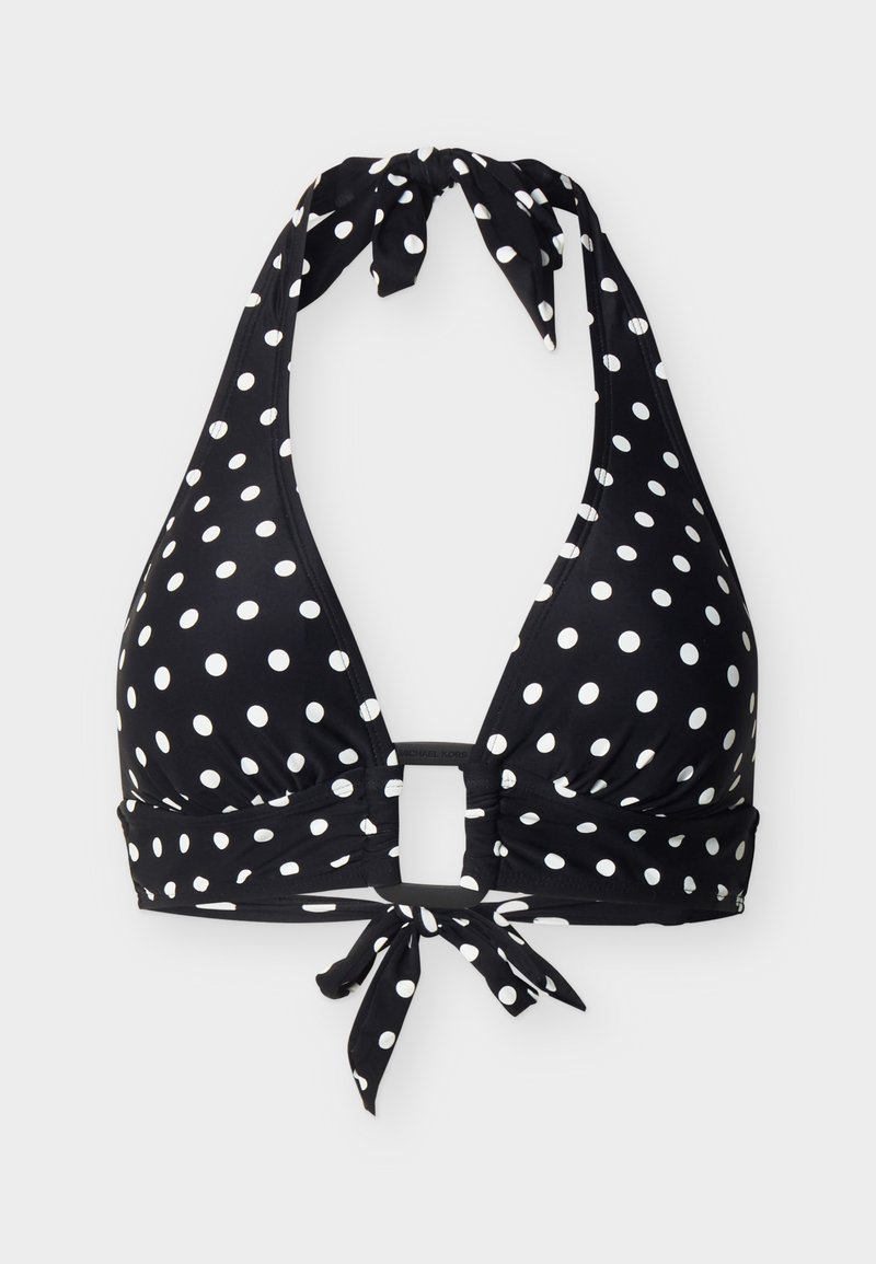MICHAEL Michael Kors HALTER BRA LOGO RECTANGLE - Bikinitopp - black ...