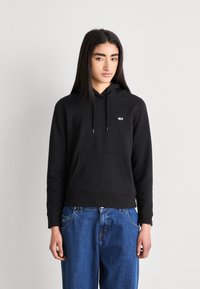 Tommy Jeans - REGULAR HOODIE - Hoodie - black Thumbnail Image 1