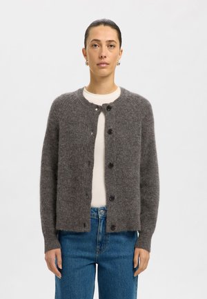 Selected Femme SLFLULU - Strickjacke - medium grey melange