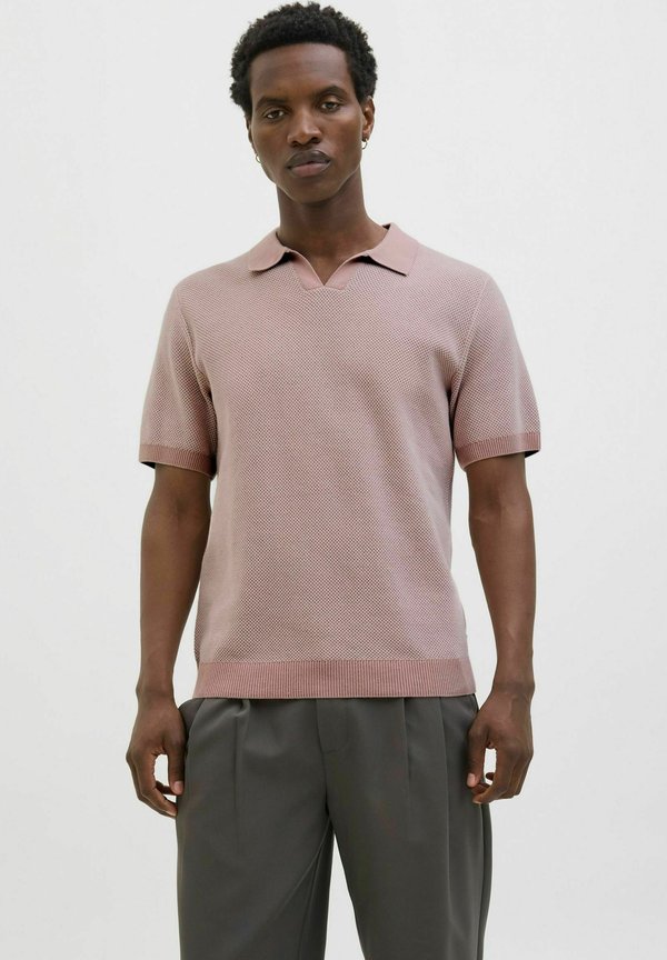 JPRCCEASTON SPLIT NECK - Poloshirt - adobe rose