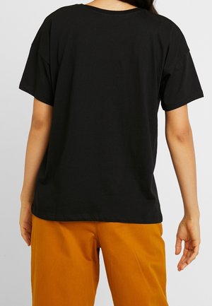 Even&Odd T-shirt med print - black