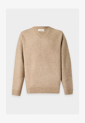 Les Deux, MELANGE V NECK - Πουλόβερ - light sand melange