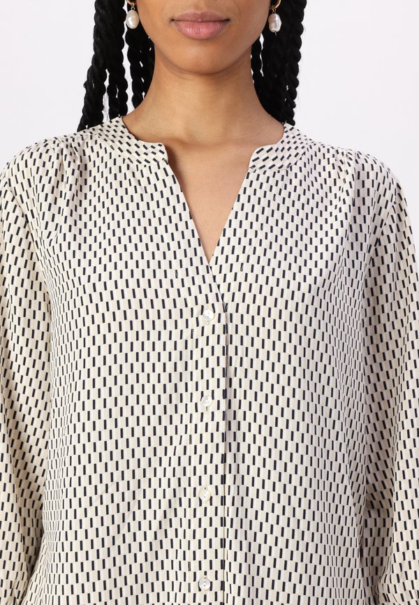 PRINTED WITH PLEATS - Blouse - beige4
