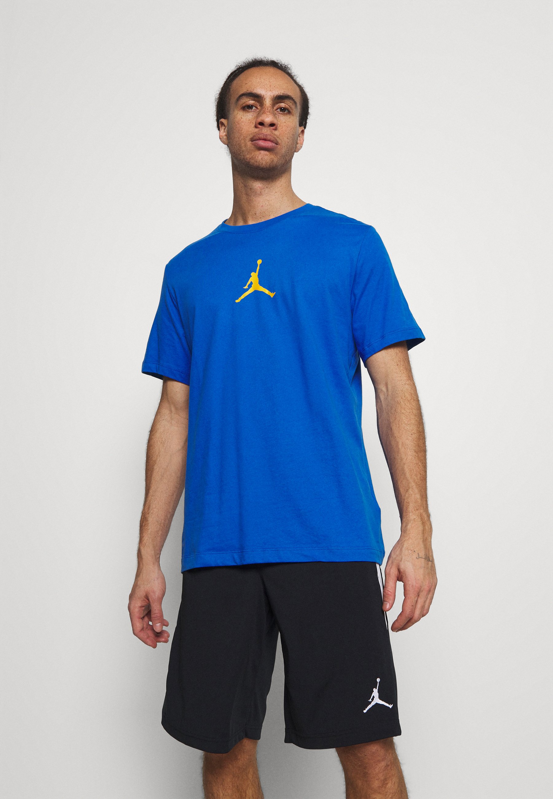 Jordan JUMPMAN CREW - T-shirt con stampa - signal blue/university gold/blu  - Zalando