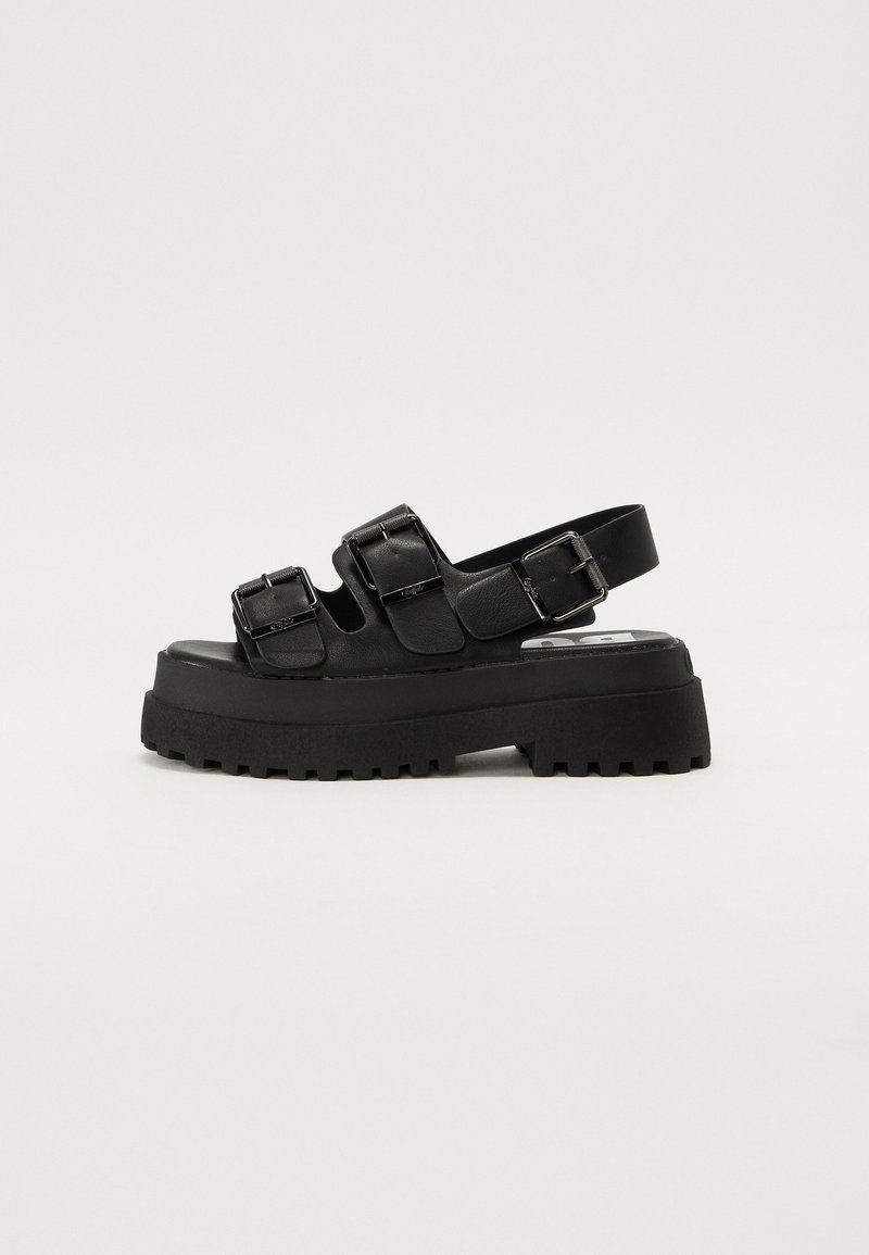 Buffalo - PLUTO ARI - Platform szandálok - black, Nagyítás