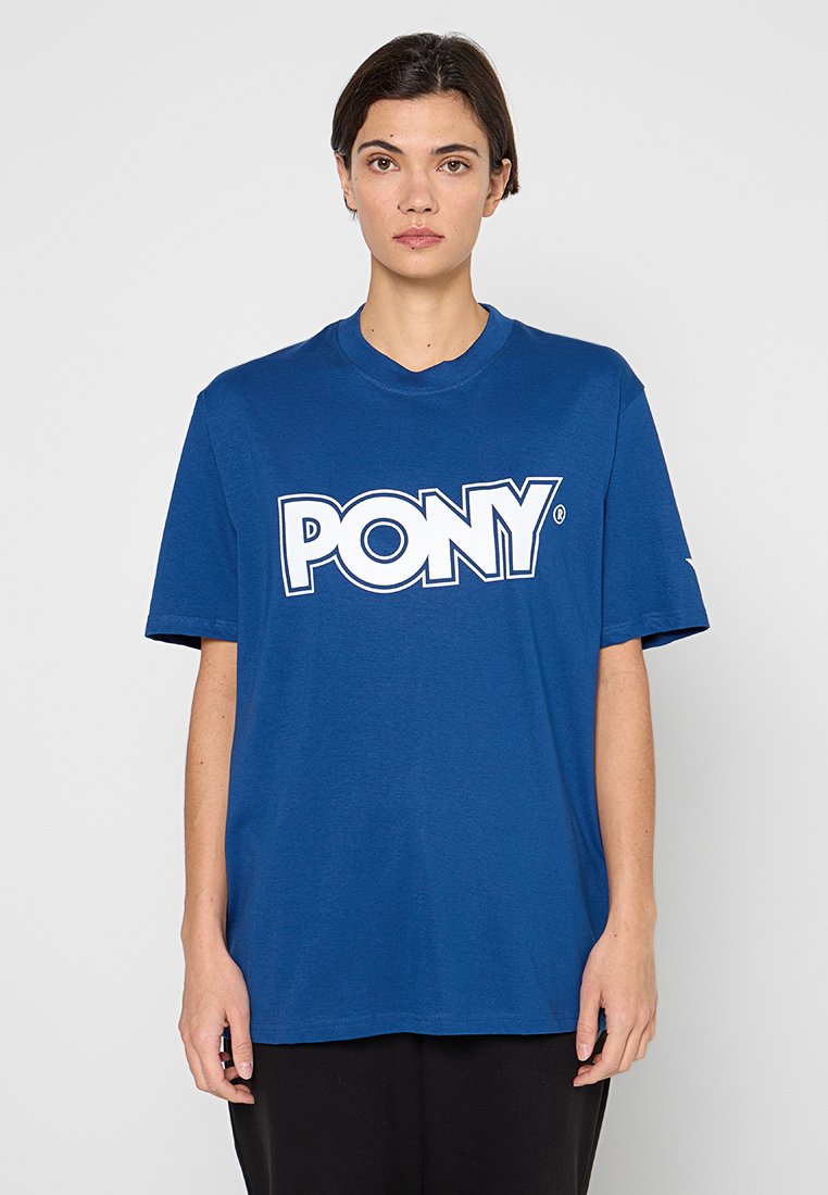 Pony T-shirt print donkerblauw Pony T-shirt print donkerblauw