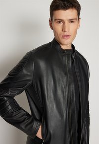 BOSS JOLUR - Chaqueta de cuero - black