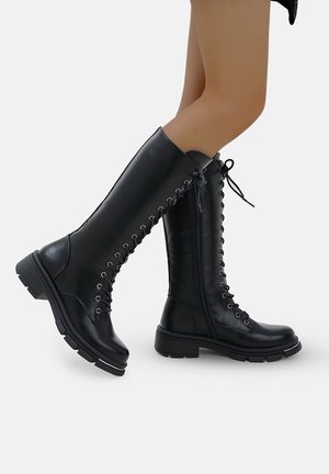 Platform boots - schwarz