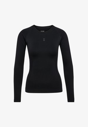 Hummel, HUMMEL HMLFLOW T-SHIRT L/S - Long sleeved top - black