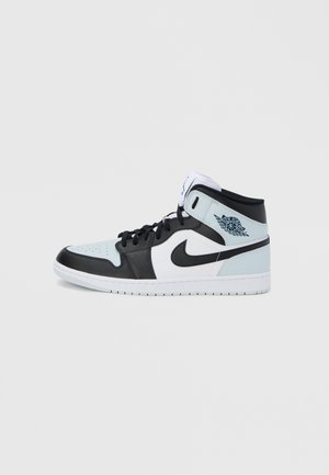AIR JORDAN 1 MID UNISEX - Magas szárú sneakerek - black/squadron blue/aura