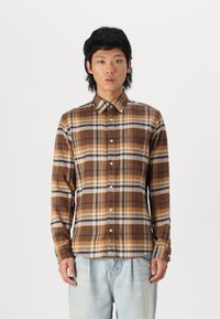 Jack & Jones JPRBLUNORRIS 2 PACK - Camisa - cloud dancer/brown