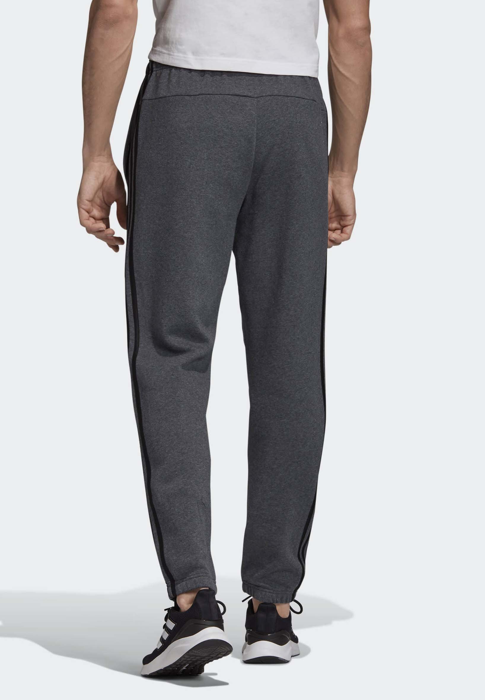 adidas Performance ESSENTIALS 3-STRIPES TAPERED JOGGERS - Tracksuit bottoms  - grey - Zalando.co.uk