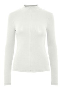 PCKITTE ZIP T-NECK - Langarmshirt - bright white