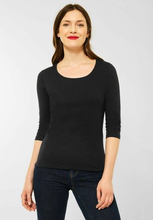 Street One BASIC MIT 3/4 ARM - Long sleeved top - schwarz/black