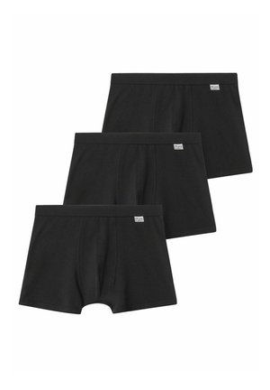 Boxers ajustados de algodón negro en un pack de tres, que cuentan con una cinturilla suave, un pouch frontal y un diseño liso sin patrones ni acentos.