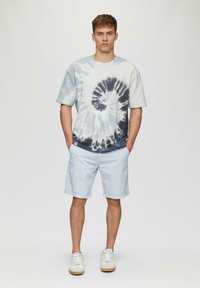 QS T-shirt print - hellblau
