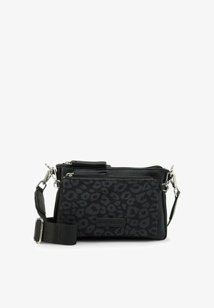 TOM TAILOR, TOM TAILOR BAGS TTJAMILA UMHÄNGETASCHE MIT LEO-MUSTER - Schoudertas - leo black