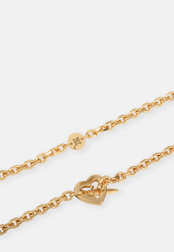 DEATH BEFORE DISHONOR CHUNKY HEART T BAR NECKLACE - Necklace3