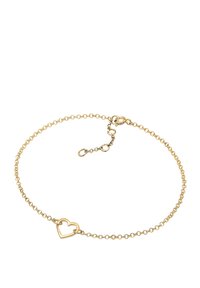 Guldkedja armband med ett hjärtformat hänge. Kedjan är delikat med cirkulära länkar och har en kräftklämma för säker bärning.