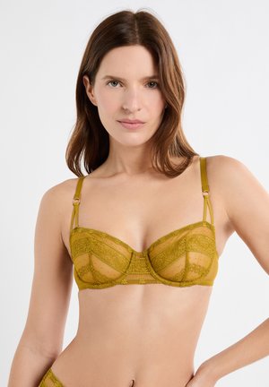 EXCEPTION - Balconette BH - dark yellow