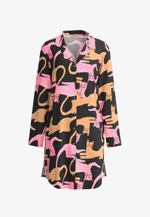 Calida, SLEEP OVER M&M LANGARM-NACHTHEMD, LÄNGE 95 CM - Nightie - schwarz