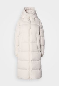 HERO COAT WITH HOOD BACKPACK BELTS INSIDE - Piumino lungo - natural stone