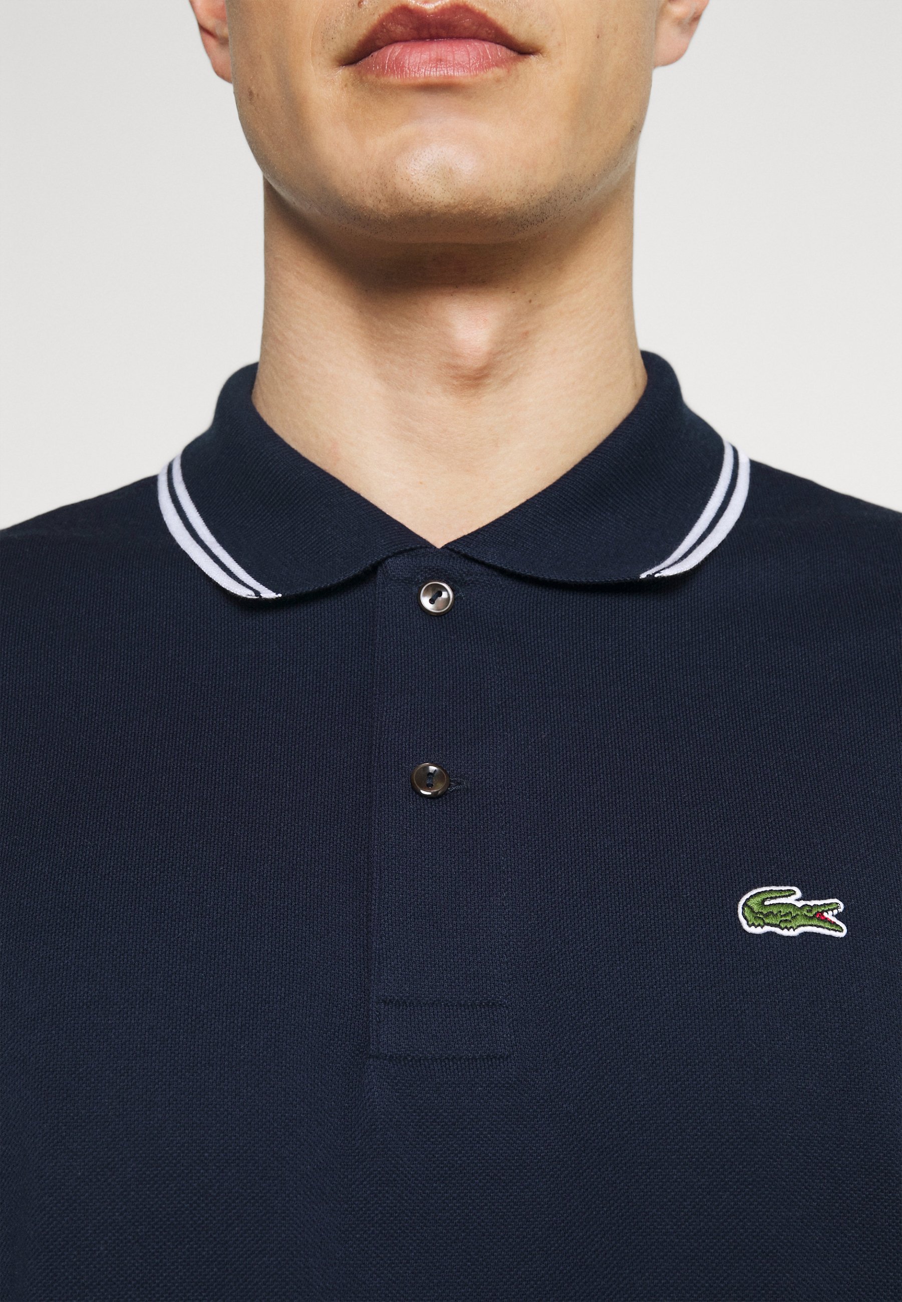 lacoste polo navy blue